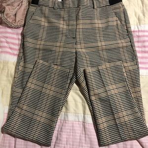 NWT Plaid skinny work pants